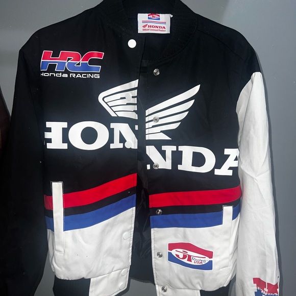 Racing Black and White Men's Jacket - Picture 1 of 5